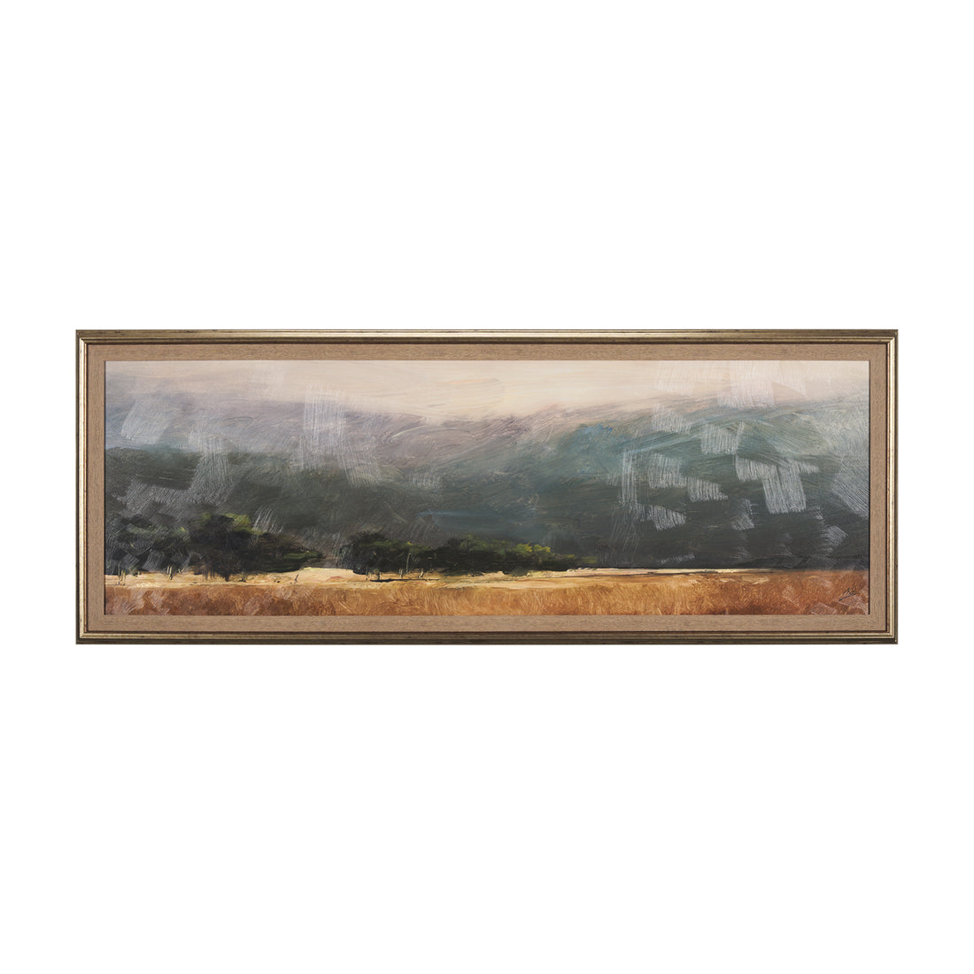 Haze Landscape by Mercana Studio a Hand Embellished Textured Framed Art Print - Calgary Furniture Store