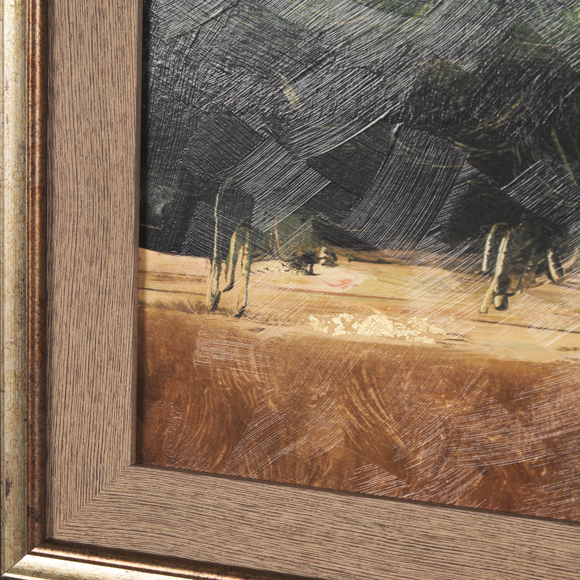 Haze Landscape by Mercana Studio a Hand Embellished Textured Framed Art Print - Calgary Furniture Store