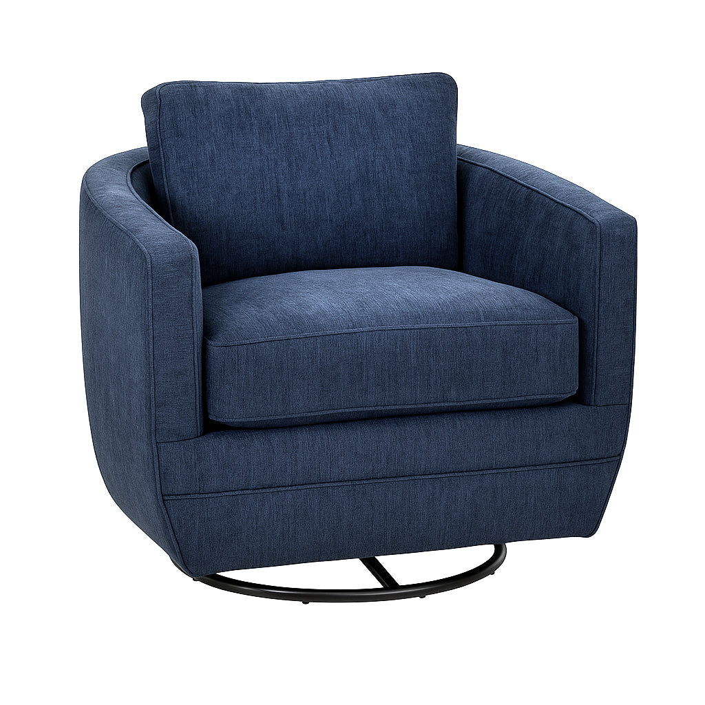 Baltimo Swivel Glider Accent Chair in Peacock Blue