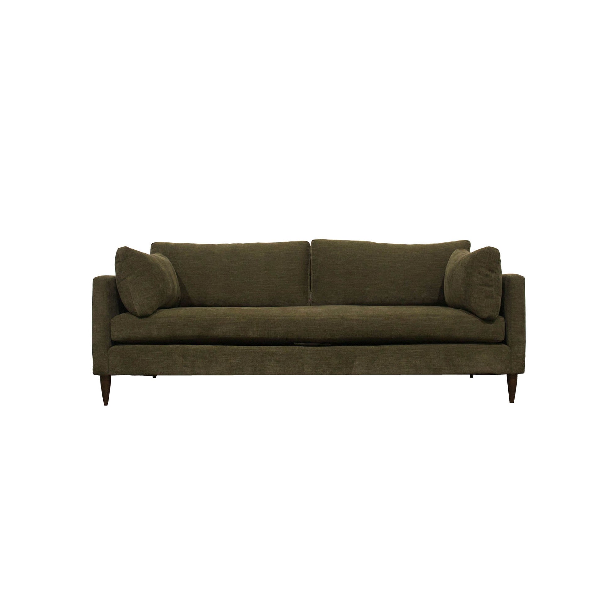 Brown sofa on a white background