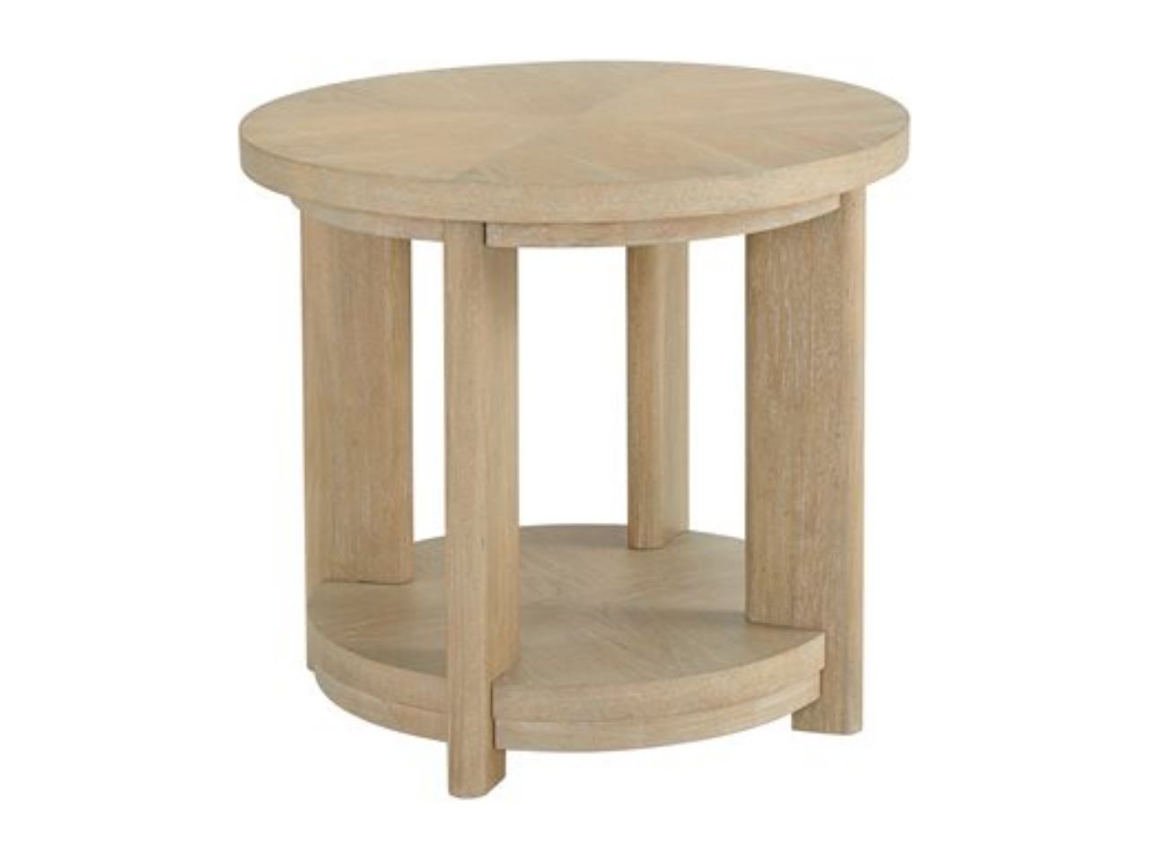 Pacific Grove Round Accent Table in a white background- side view