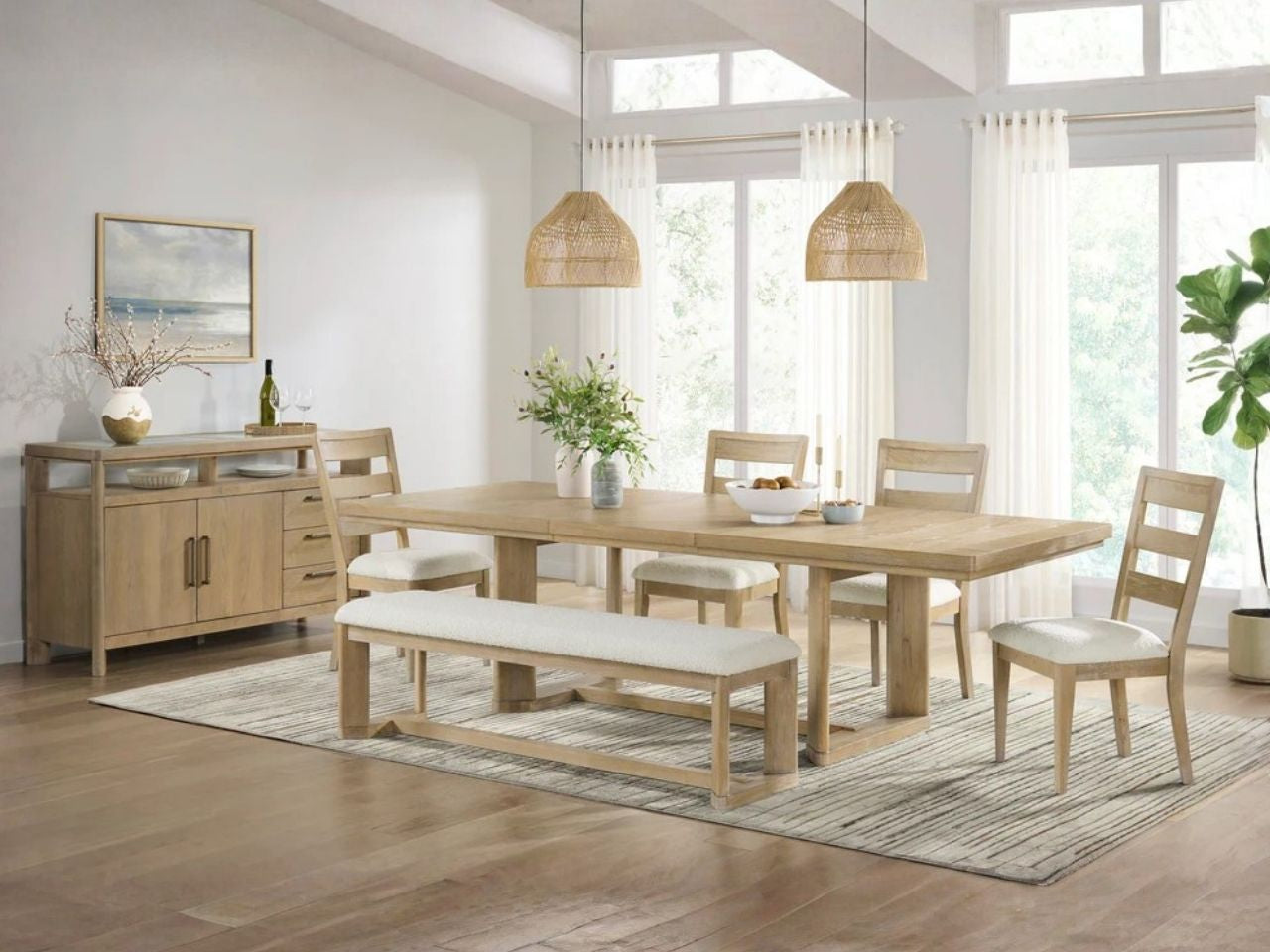 Pacific Grove Trestle Extension Dining Table in Calgary 