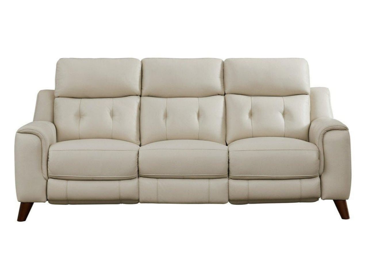 Paramount Leather Zero Gravity Power Reclining Sofa in a white background 
