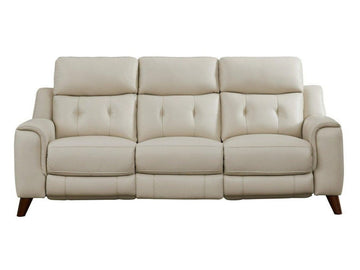 Paramount Leather Zero Gravity Power Reclining Sofa in a white background 