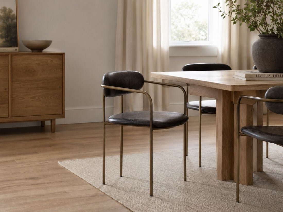 Parker Black Dining Chair in a dining room setting. 
