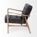 Phineas Black Leather Accent Chair | Calgary Furniture Store