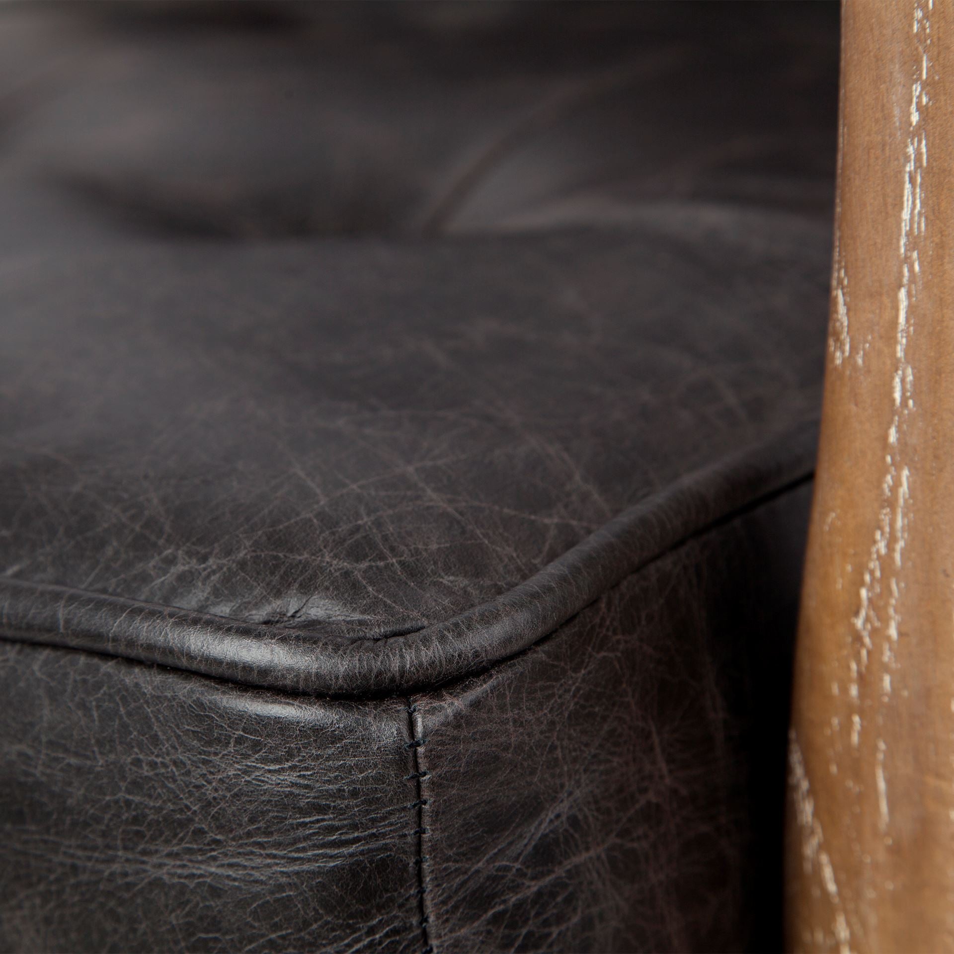 Phineas Black Leather Accent Chair | Calgary Furniture Store