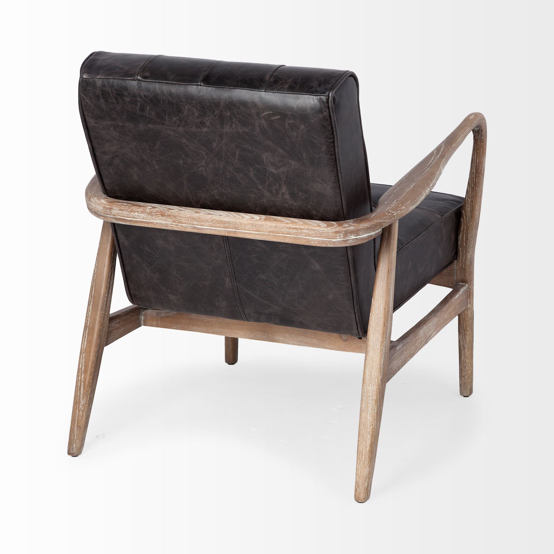 Phineas Black Leather Accent Chair | Calgary Furniture Store