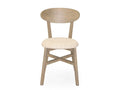 ROSE DINING CHAIR - SCRUBBED TEAK in a white background- Calgary Furniture Store