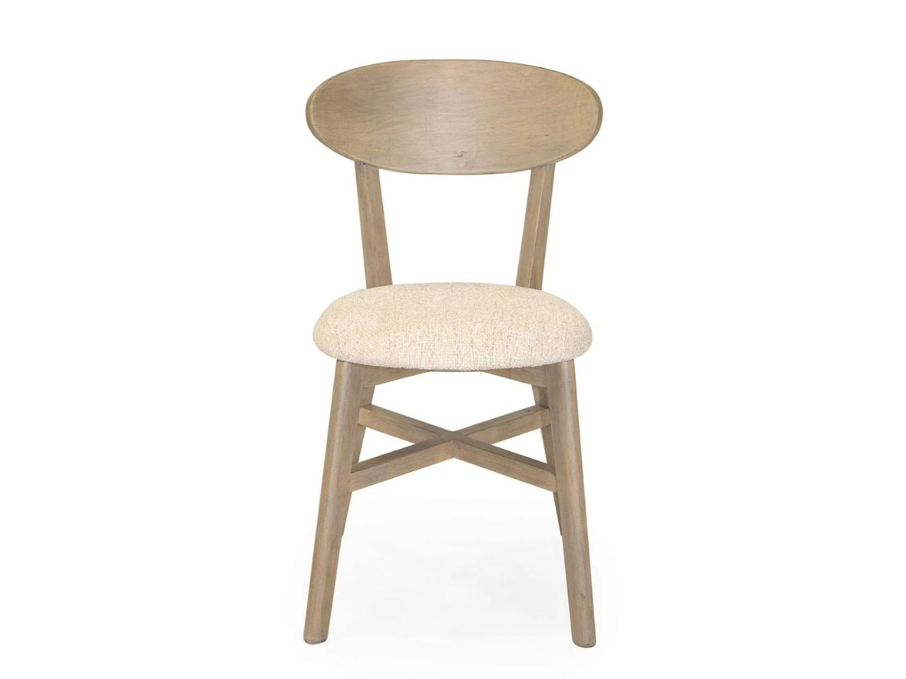 ROSE DINING CHAIR - SCRUBBED TEAK in a white background- Calgary Furniture Store