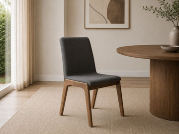 Remix Grey Dining Chair in a dining room setting. 