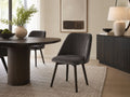 Ronald Grey Dining Chair in a dining room setting. 