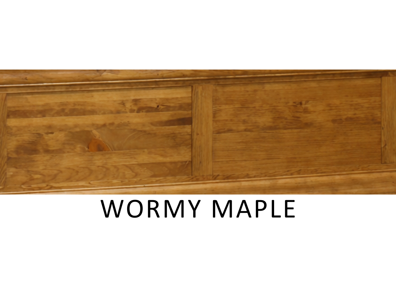 Rustique Sleigh Bed in wormy maple