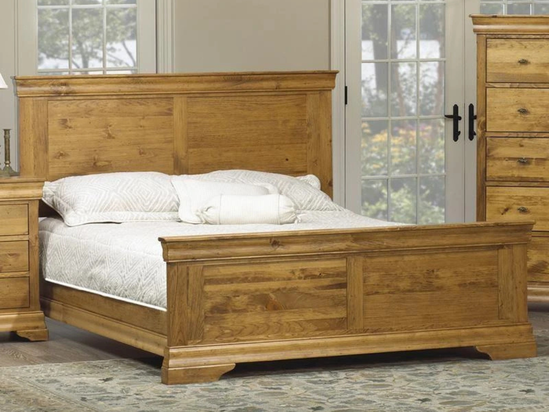 🇨🇦 Rustique Custom Solid Wood Bed-Maple - Calgary Furniture Store