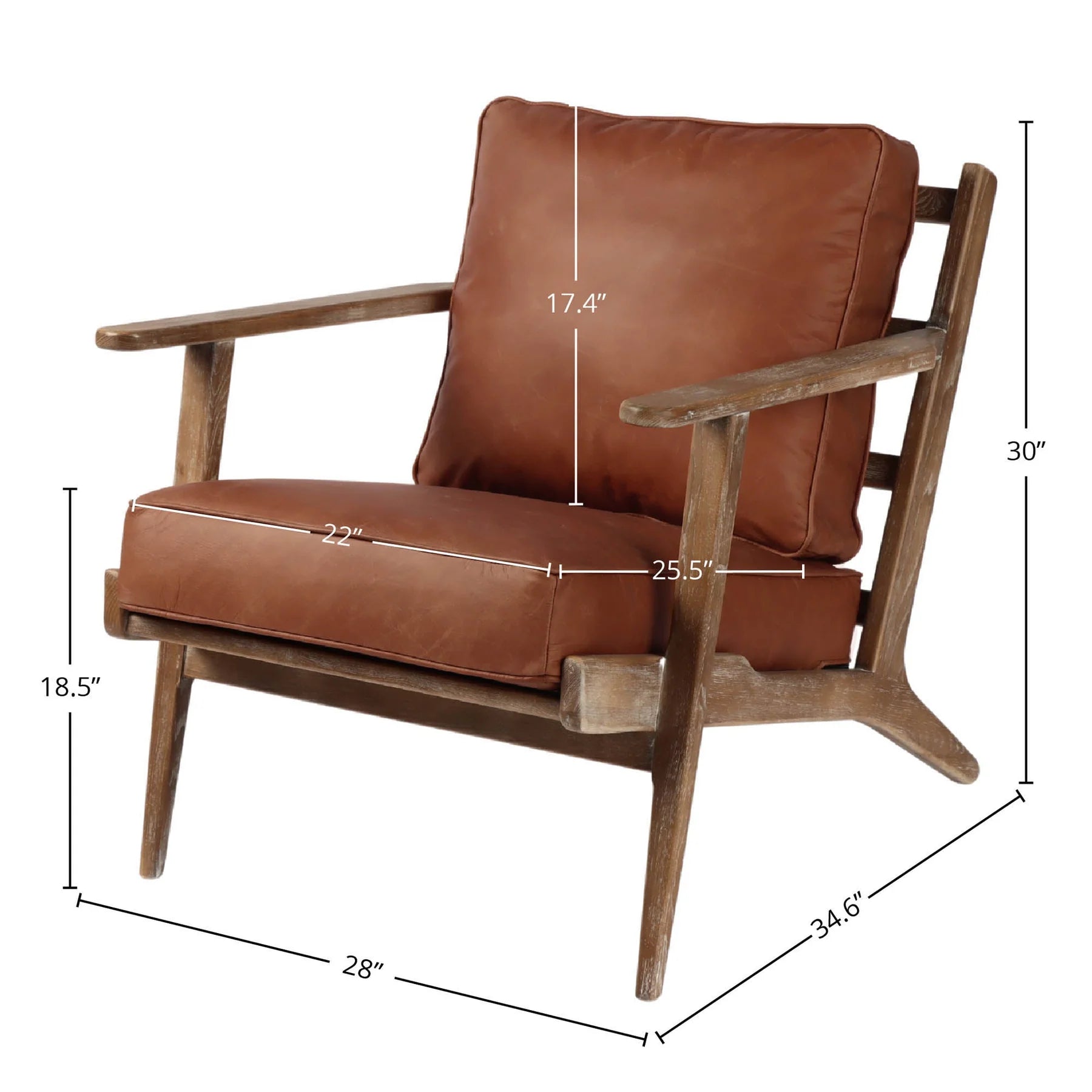 JUNIOR ARM CHAIR - SADDLE BROWN - Calgary Furniture Store