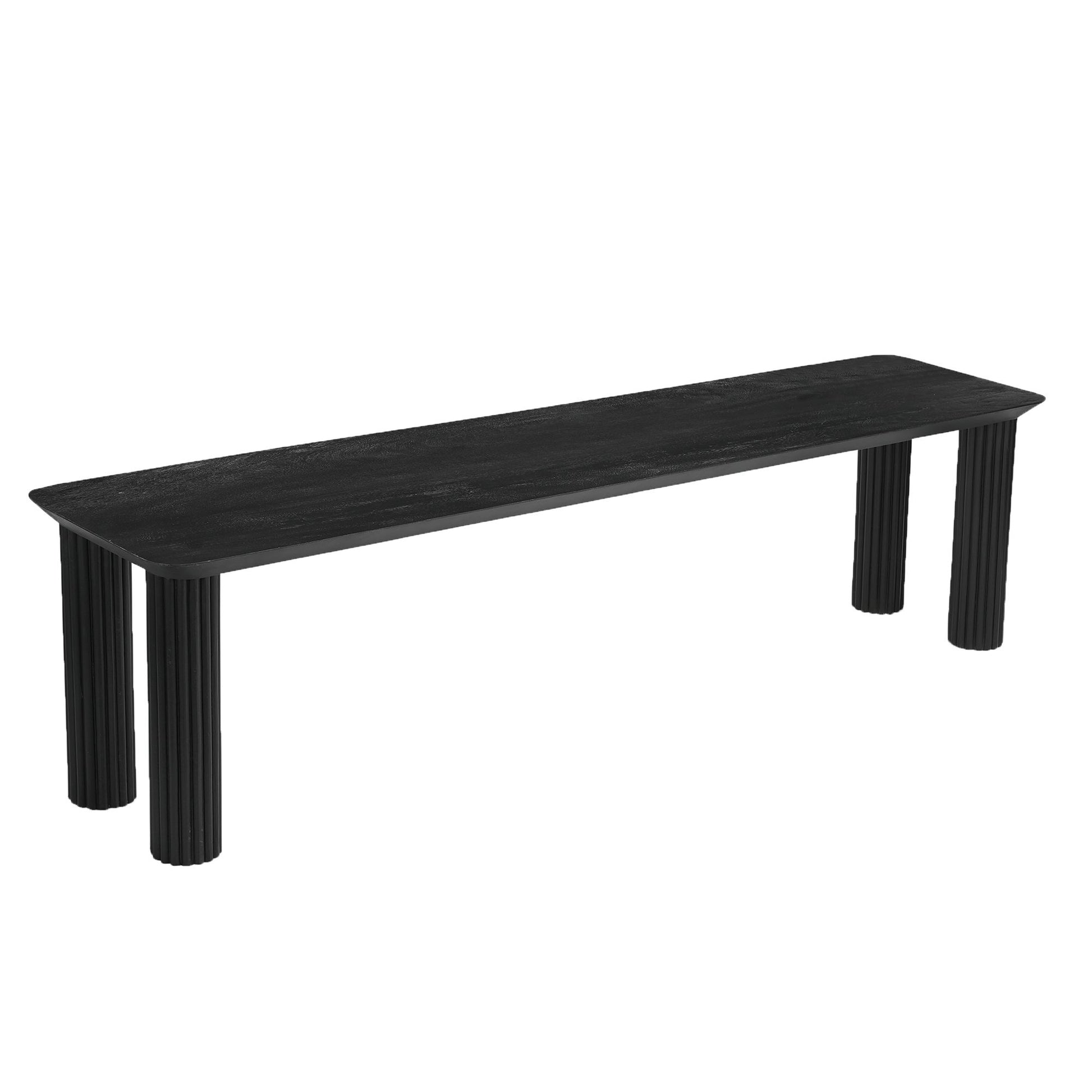 Sangra 71" Bench in Black - Calgary Furniture Store