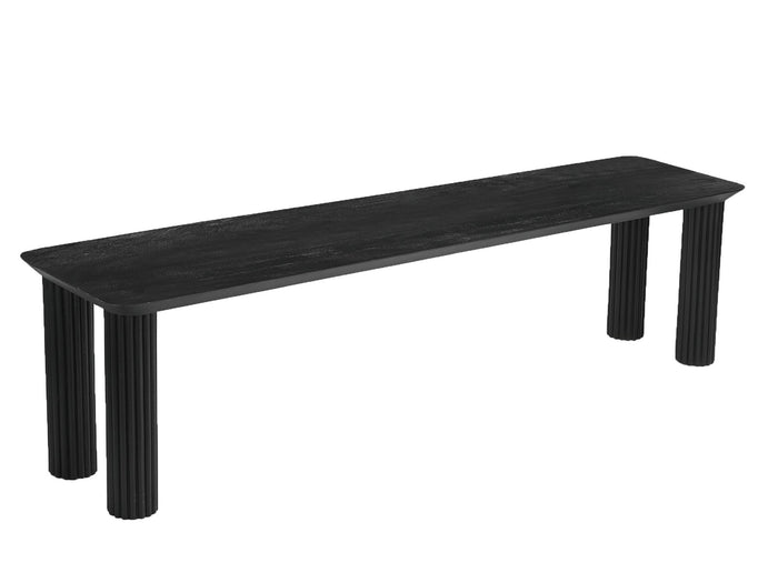 Sangra 71" Bench in Black - Calgary Furniture Store