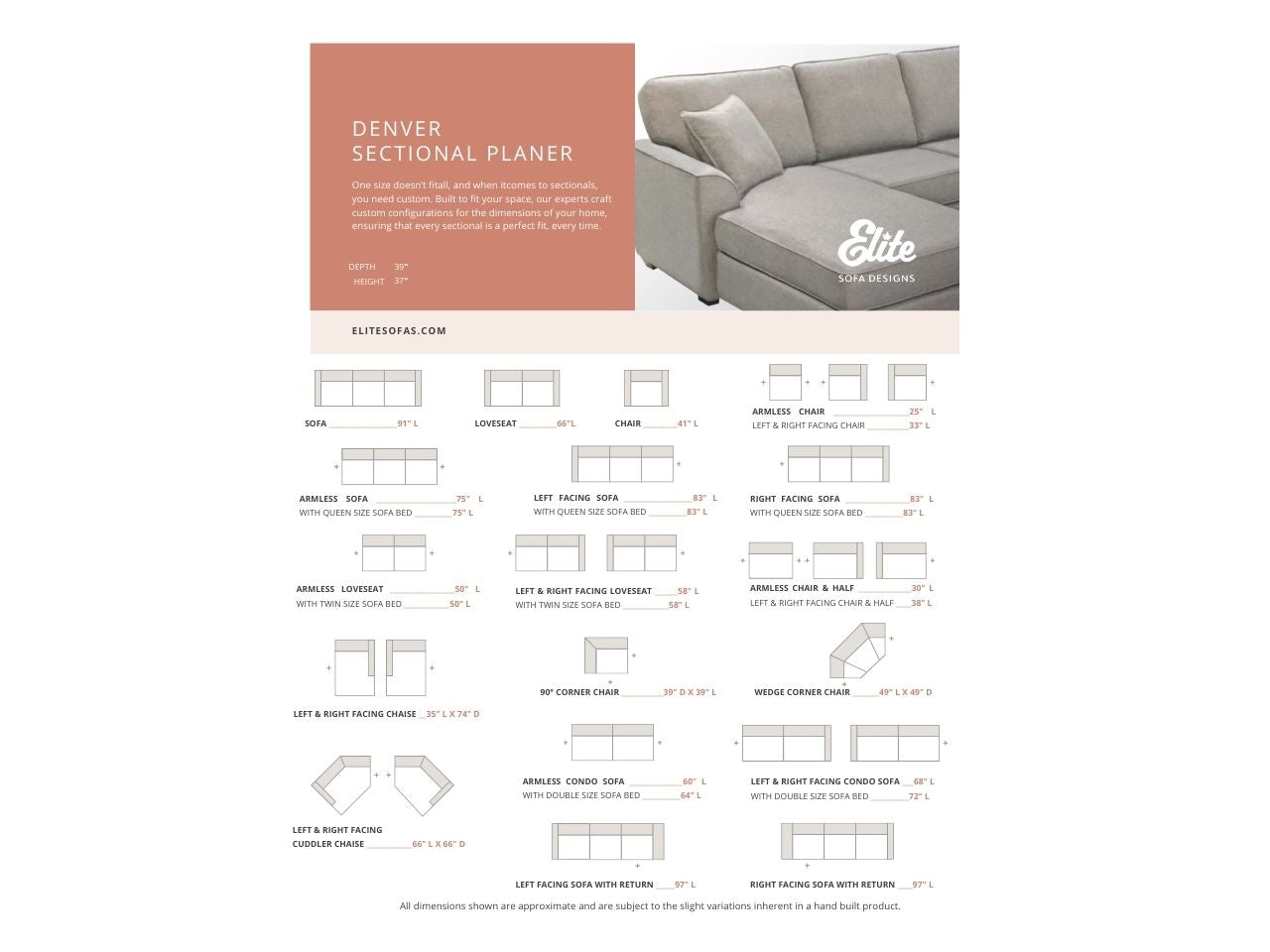 🇨🇦 Denver Custom Sofa with Chaise - Calgary Furniture Store