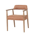 Artemis Hunter Tan Dining Chair with Padded Upholstery, Tapered Legs