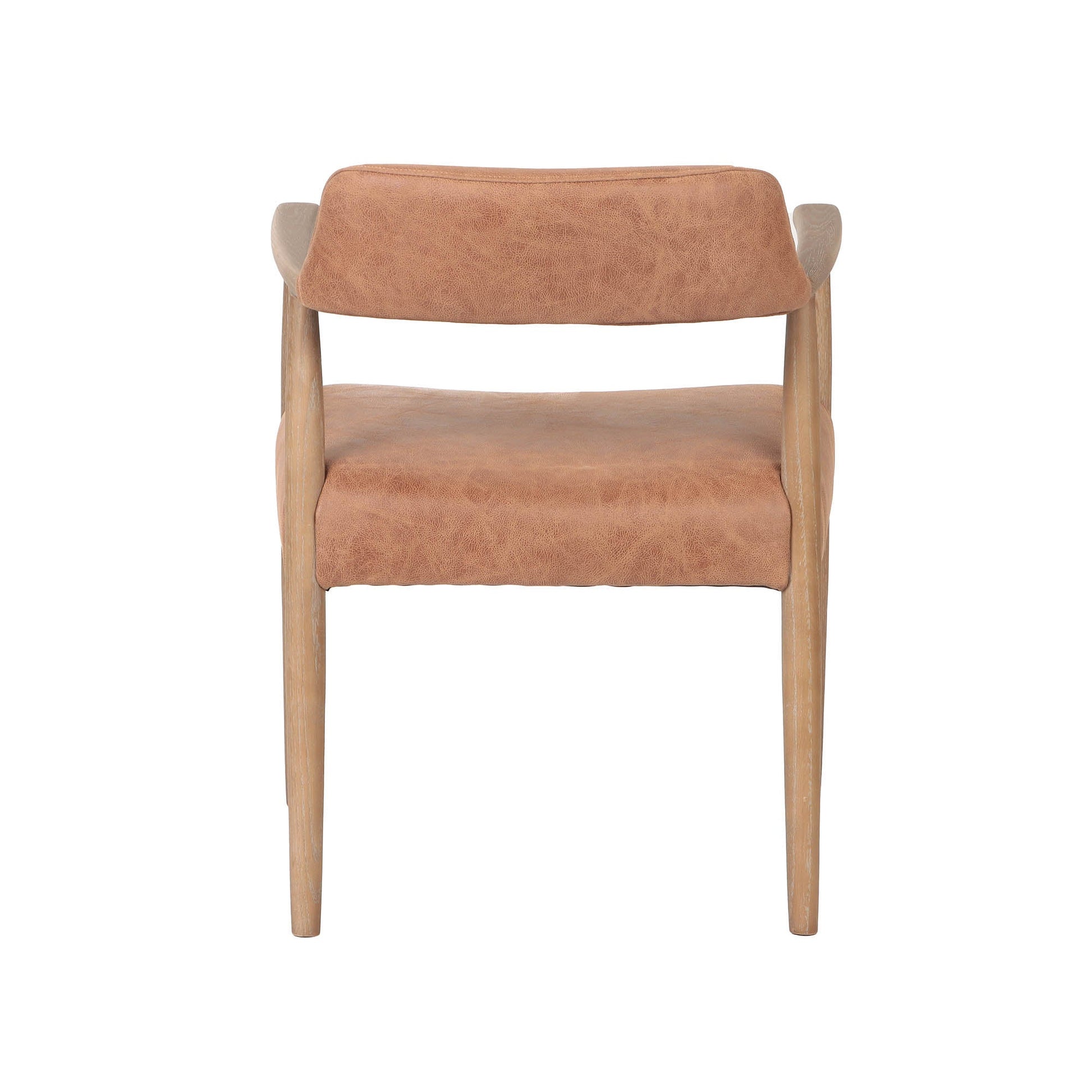 Artemis Hunter Tan Dining Chair with Padded Upholstery, Tapered Legs