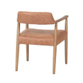Artemis Hunter Tan Dining Chair with Padded Upholstery, Tapered Legs