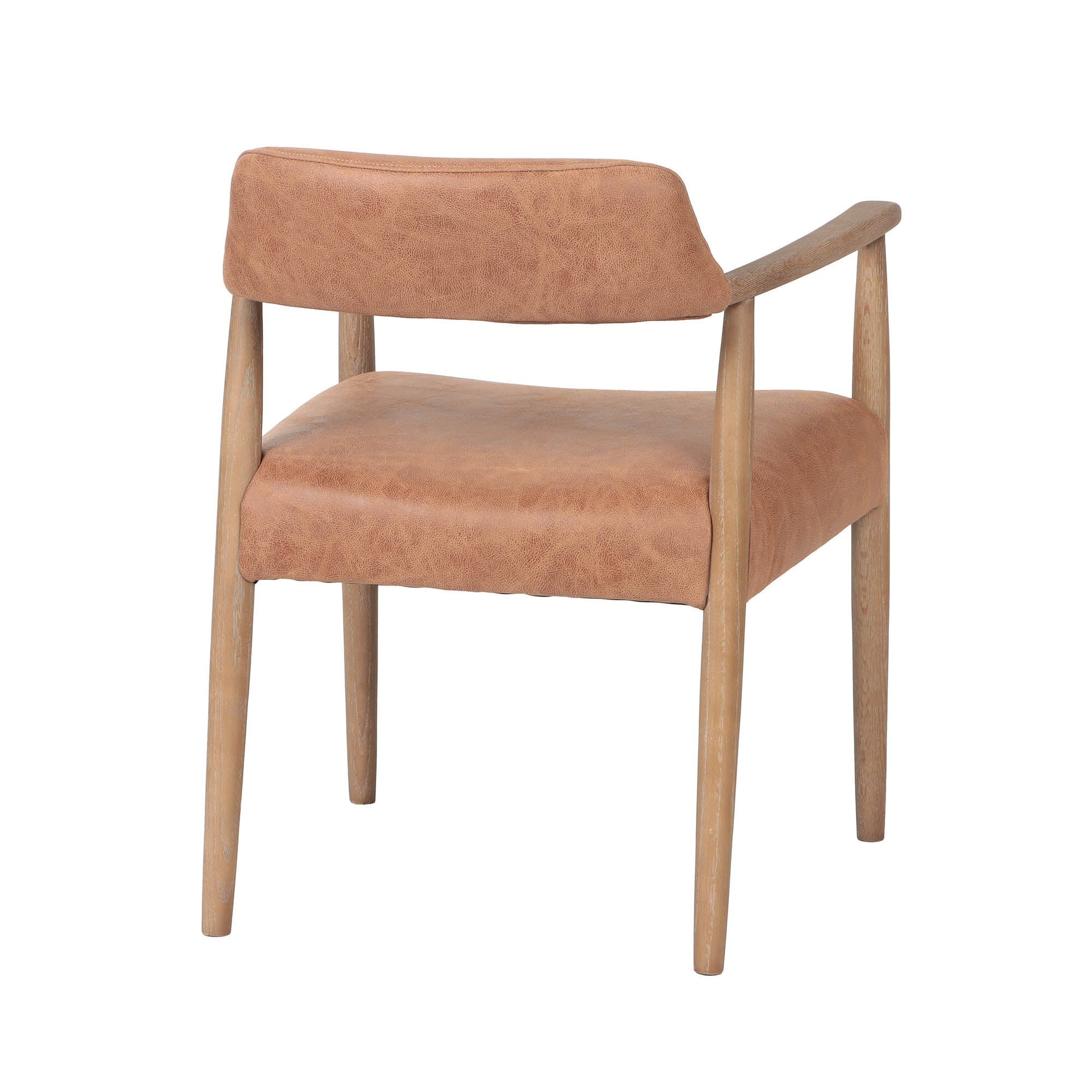 Artemis Hunter Tan Dining Chair with Padded Upholstery, Tapered Legs
