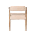 Artemis Oyster Beige Upholstered Dining Chair with Solid Frame
