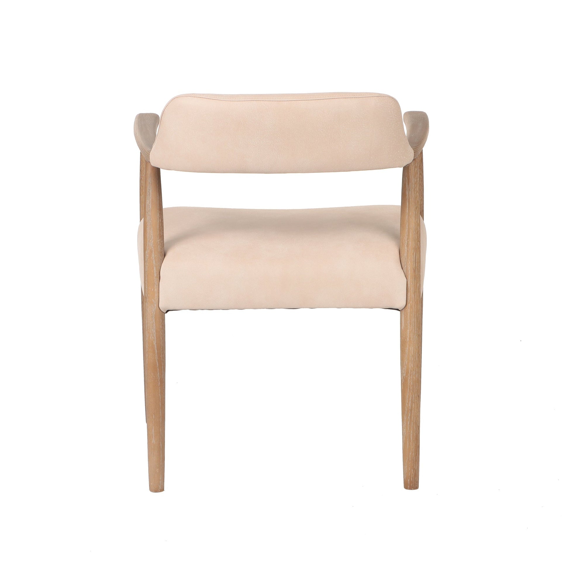 Artemis Oyster Beige Upholstered Dining Chair with Solid Frame
