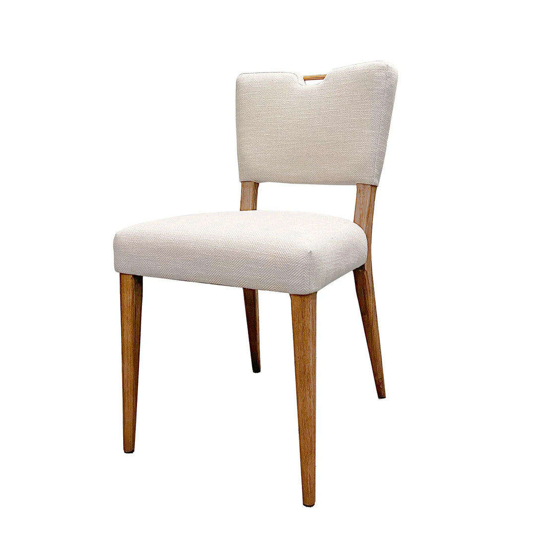Luella Dining Chair - Sandy Beige/Cool Brown Legs - Calgary Furniture Store