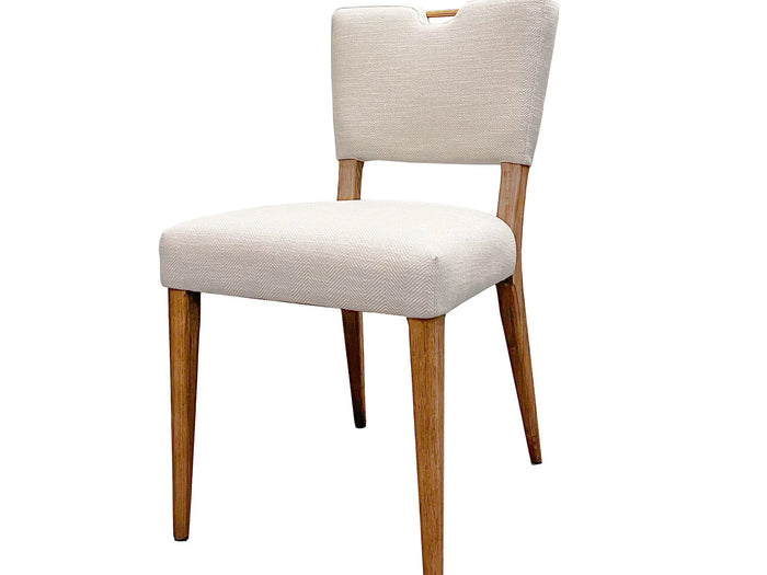 Luella Dining Chair - Sandy Beige/Cool Brown Legs - Calgary Furniture Store