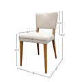 Luella Dining Chair - Sandy Beige/Cool Brown Legs - Calgary Furniture Store