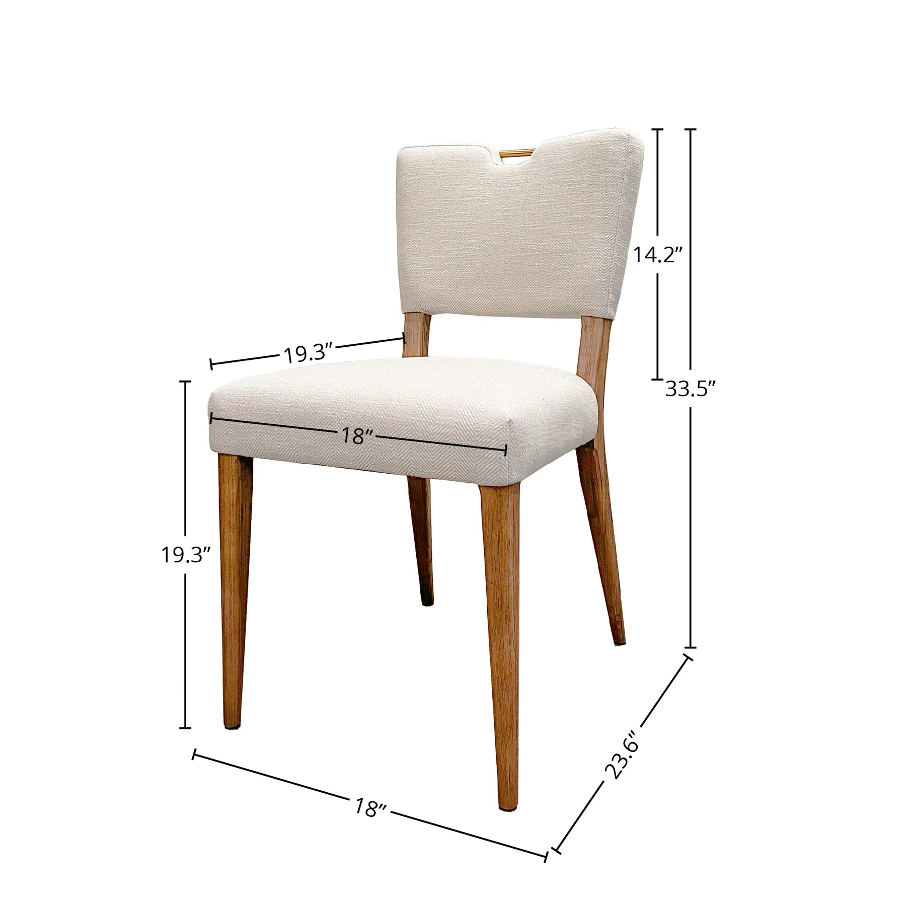 Luella Dining Chair - Sandy Beige/Cool Brown Legs - Calgary Furniture Store
