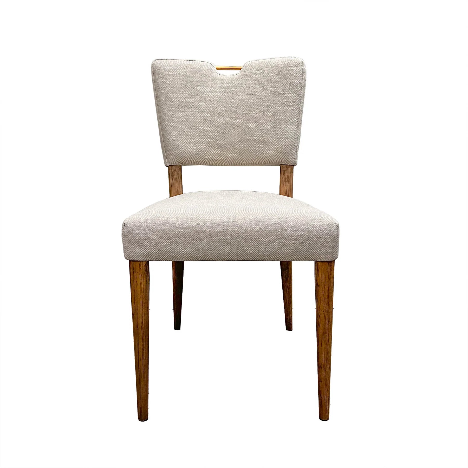 Luella Dining Chair - Sandy Beige/Cool Brown Legs - Calgary Furniture Store