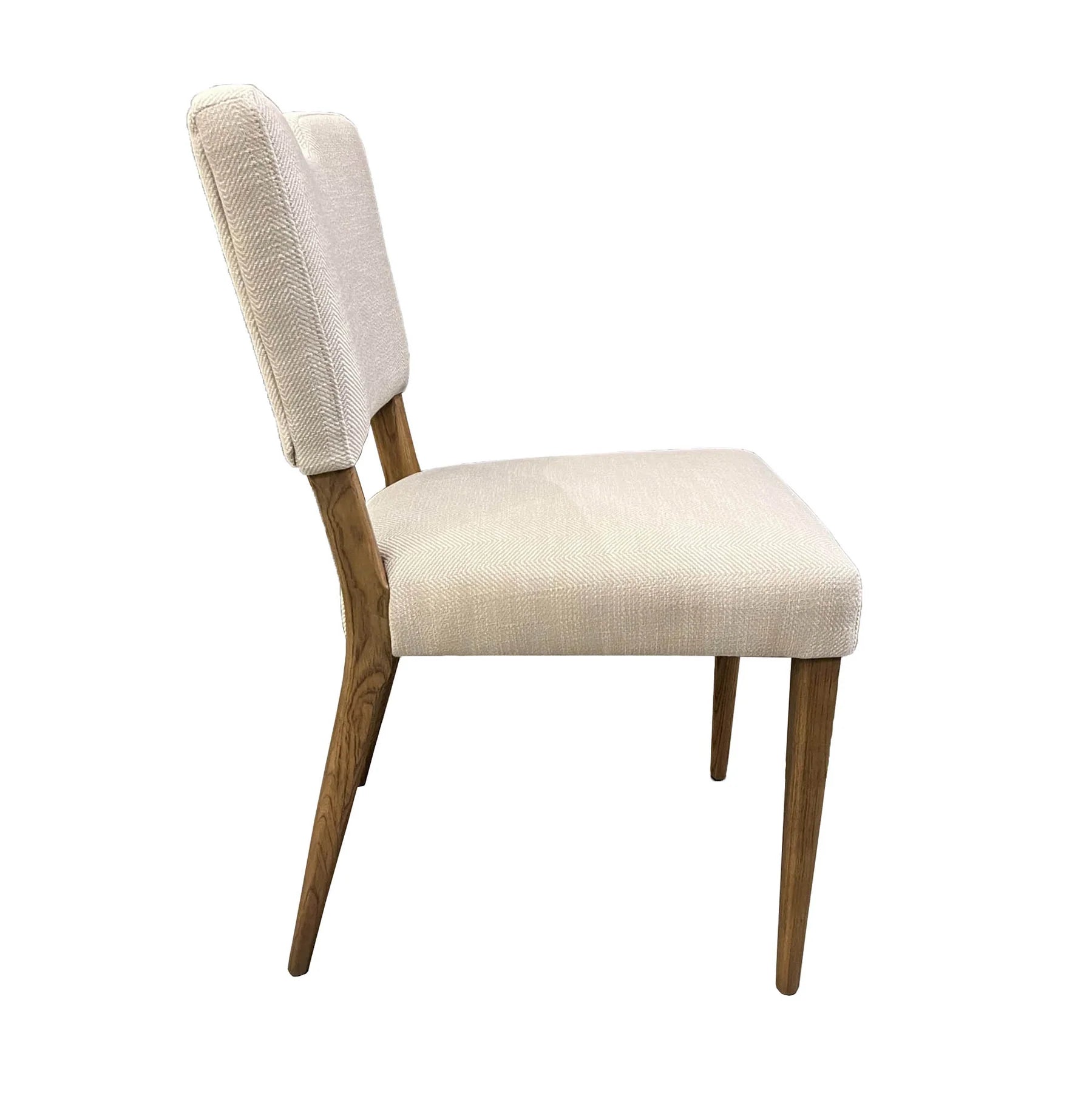 Luella Dining Chair - Sandy Beige/Cool Brown Legs - Calgary Furniture Store