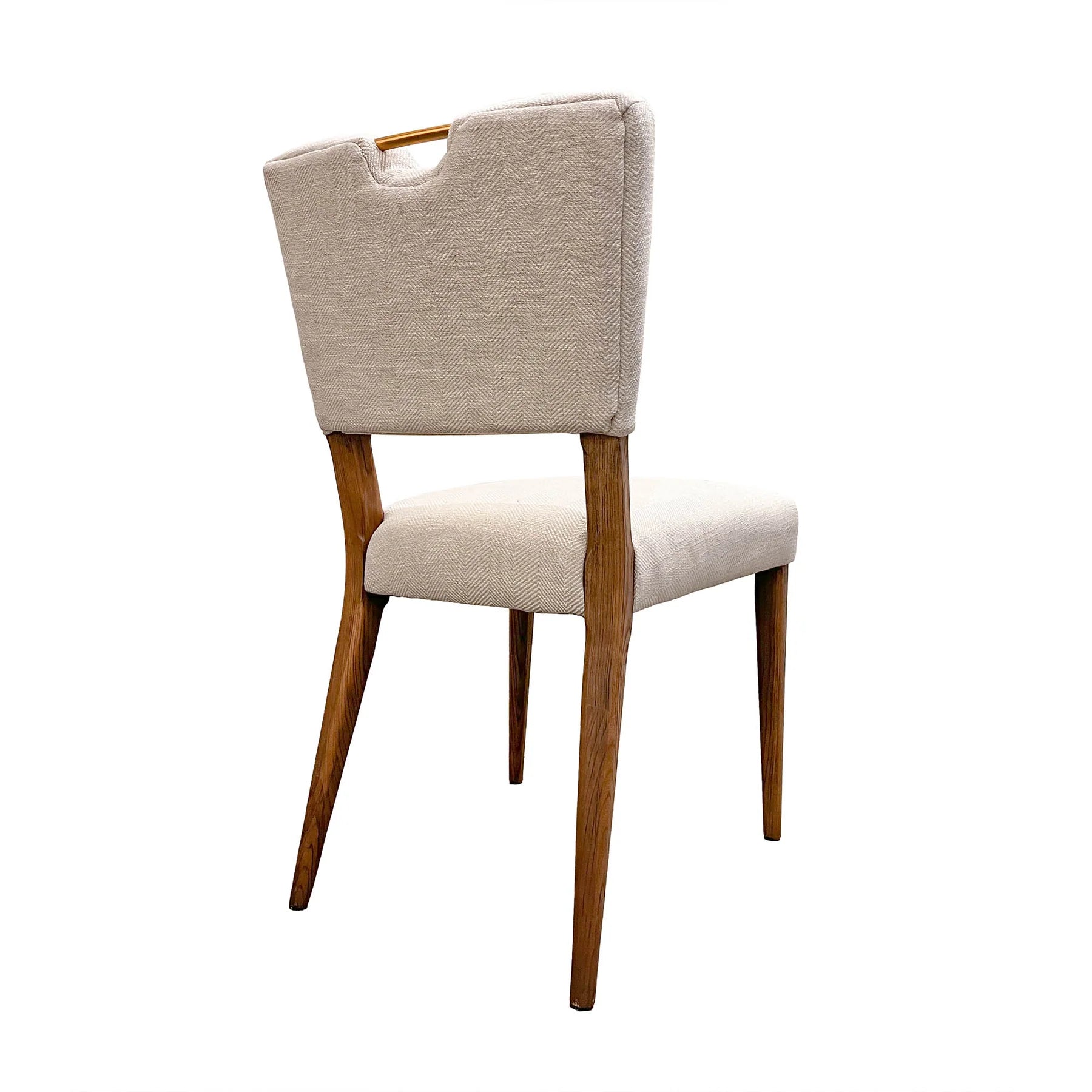 Luella Dining Chair - Sandy Beige/Cool Brown Legs - Calgary Furniture Store