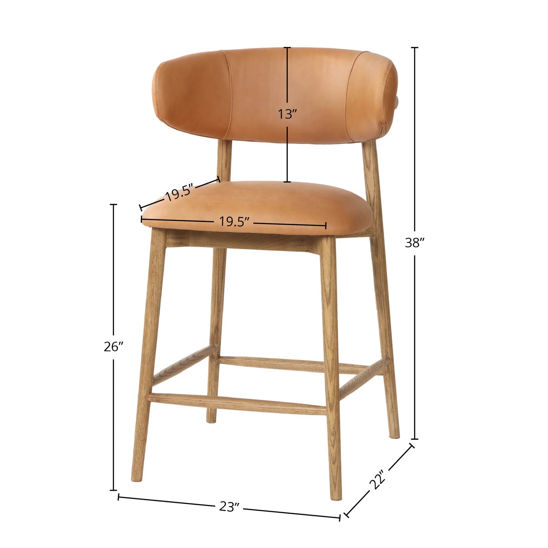MILO COUNTER STOOL - HAZELNUT - Calgary Furniture Store