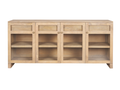 Suri Light Brown Wood w/ Glass Doors Sideboard