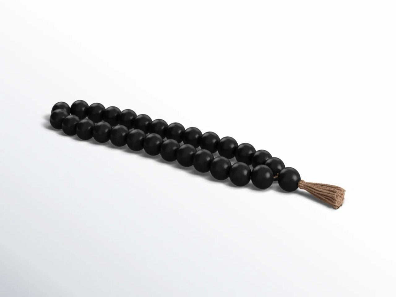 Sagebrook Home Osman Mango Wood and Jute Beaded Garland 