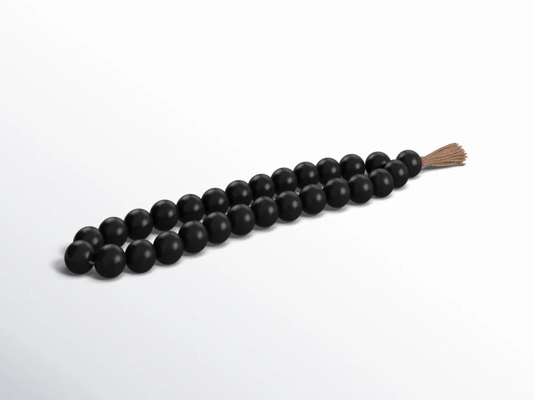 Sagebrook Home Osman Mango Wood and Jute Beaded Garland 