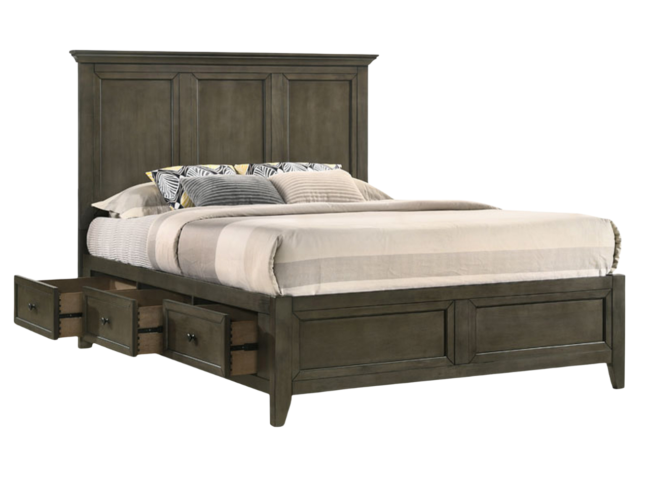 Gray San Mateo Bed with Storage