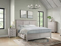 San Mateo-White-Solid Wood Storage Bed in a bedroom setting. 