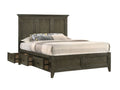 San Mateo Solid Wood Storage Bed in a white background