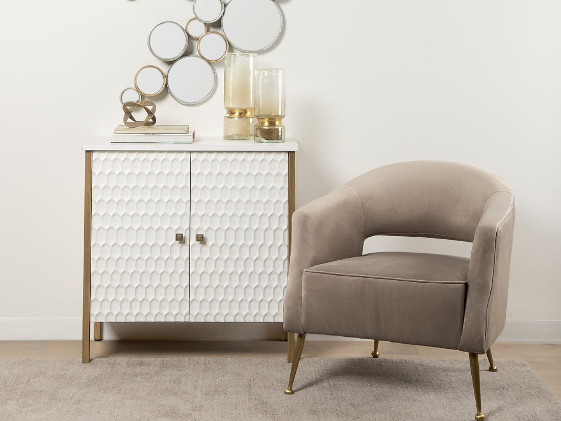 Savannah Gold Accent Cabinet | Calgary Furniture Store
