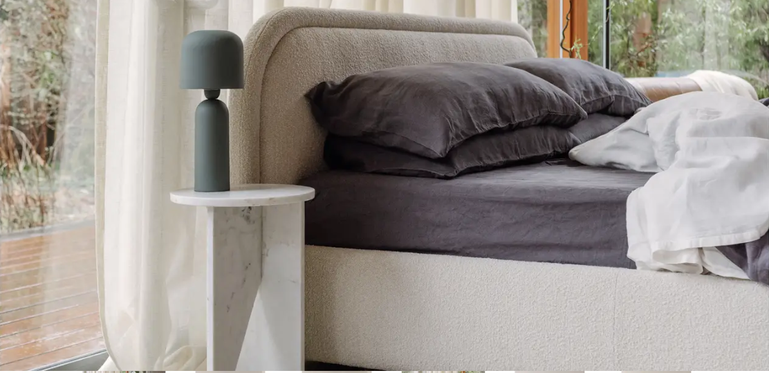 Ripley Round King Bed-Beige - Calgary Furniture Store