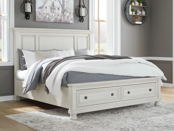 Robbinsdale Panel Bed-Storage Option - Calgary Furniture Store