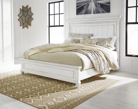 Kanwyn Panel Bed-Storage Bench Option - Calgary Furniture Store