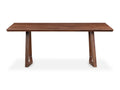 Silas Solid Brown Walnut Dining Table, 8-Person Rectangular Matt Gloss in Calgary in a white background