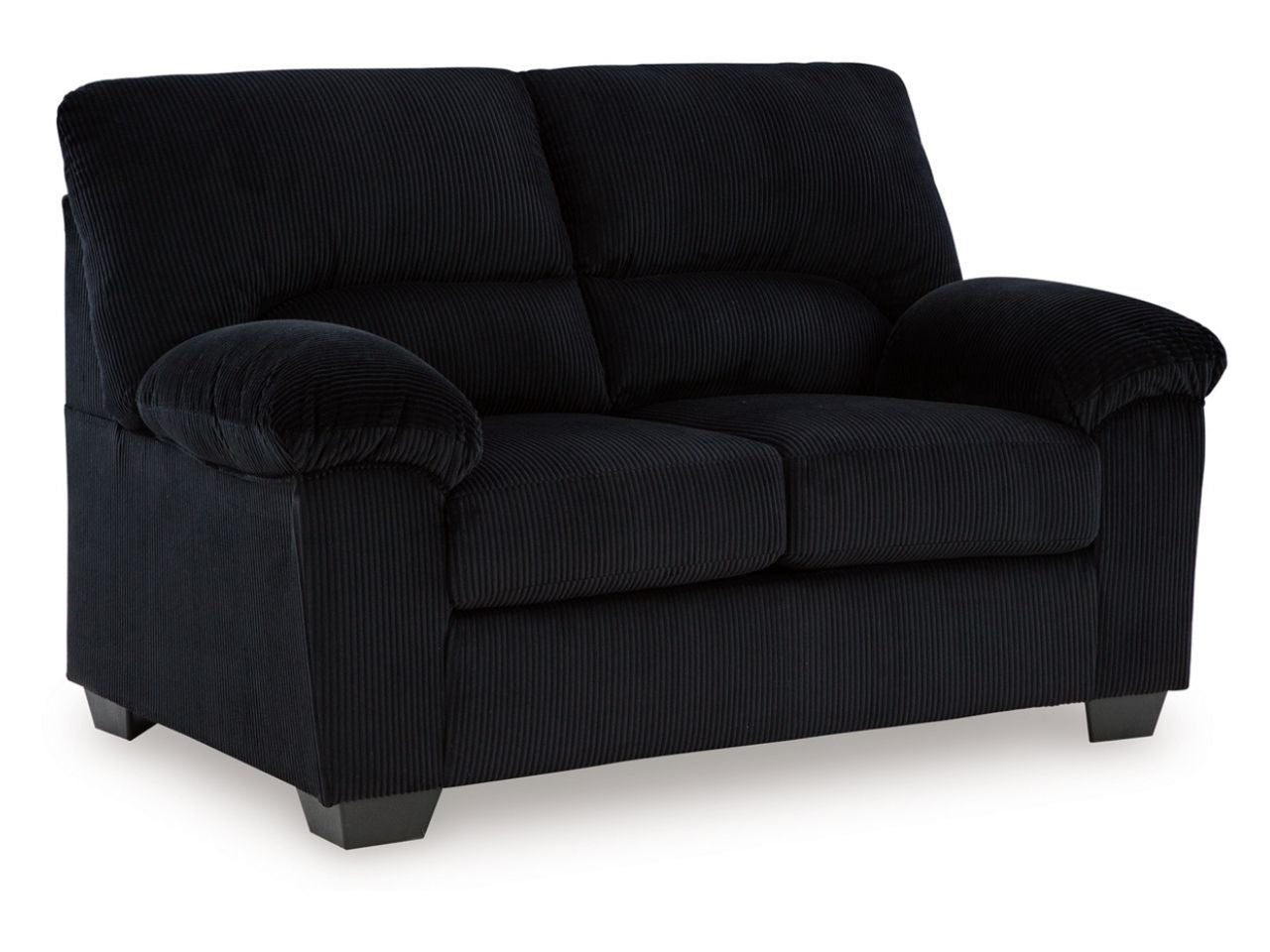 SimpleJoy Corduroy Loveseat Sofa Plush Cushion Compact Contemporary Comfort in Calgary in a white background 