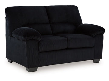 SimpleJoy Corduroy Loveseat Sofa Plush Cushion Compact Contemporary Comfort in Calgary in a white background 