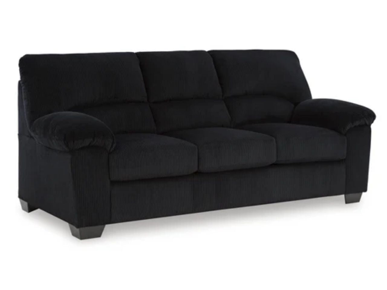 SimpleJoy Corduroy Sofa, Casual Contemporary 3-Seater with Plush Cushions in Calgary in a white background